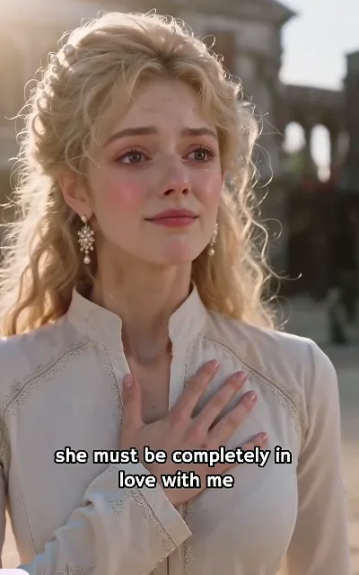 Princess Leonora presses a hand to her chest with shining eyes, concluding with total confidence, "she must be completely in love with me"