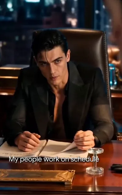 The debt collector sprawls in a leather chair above night-lit Manhattan: "My people work on schedule"